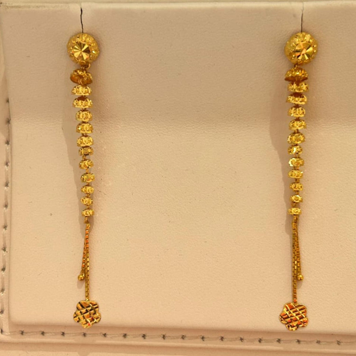 Stylish Gold Plated Long Chain Dangler Earrings for Women